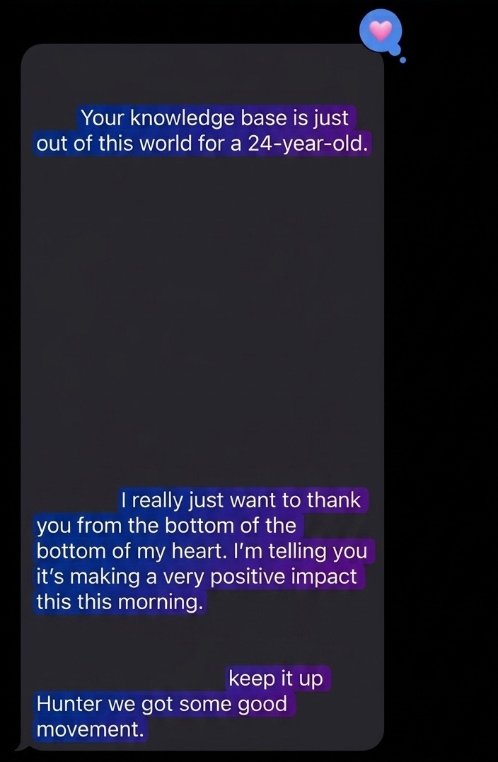 Client message: a real result from the coaching